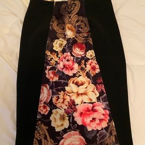 buy1get1 50% off! ASOS black and floral skirt!